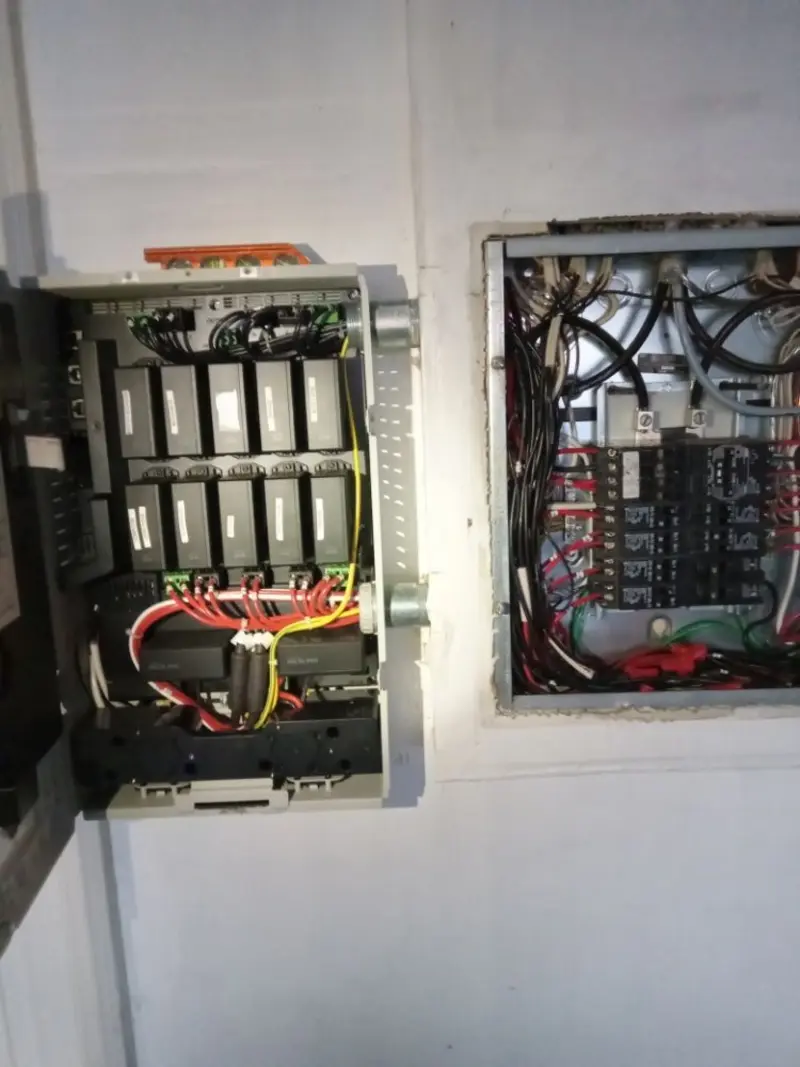Electrical panel upgrade completed for Security Camera Wiring in Bellevue